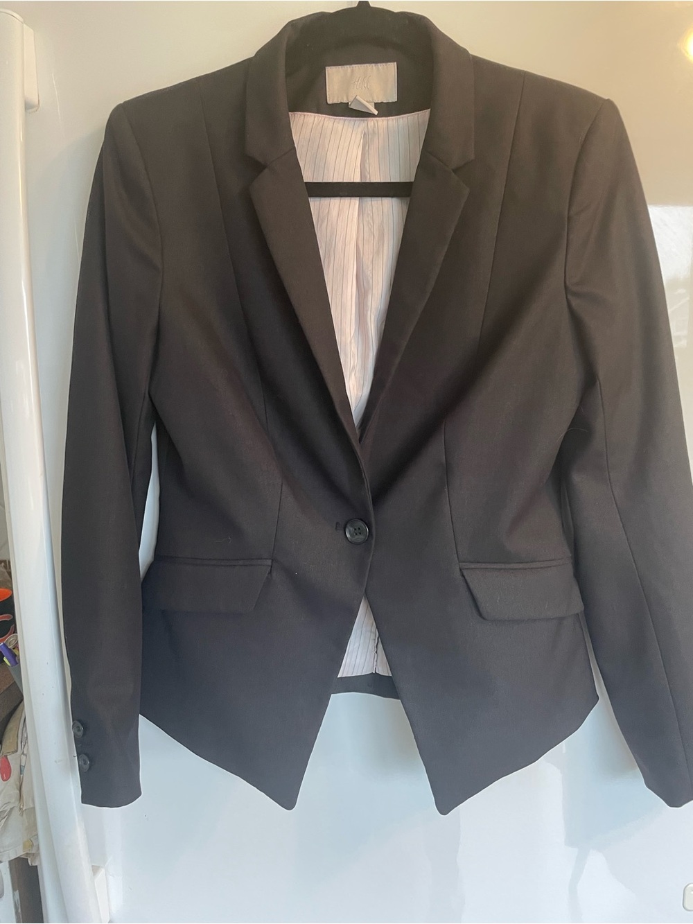 Classic Black Women's Blazer - Tailored Single-Button Jacket